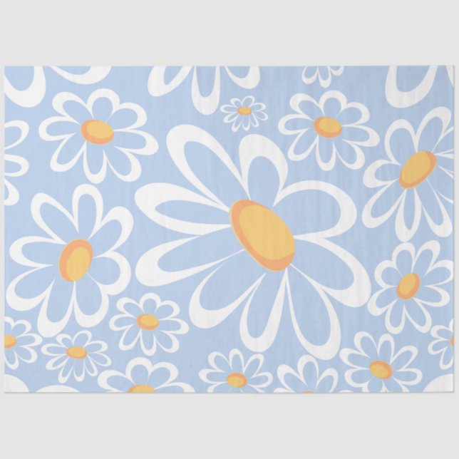 Modern Watercolor Floral Botanical Flowers  Tissue Paper (Front)