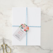 Modern Watercolor Floral Decor Bridal Shower Favou Gift Tags (With Twine)
