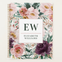 Modern watercolor floral elegant baking recipes