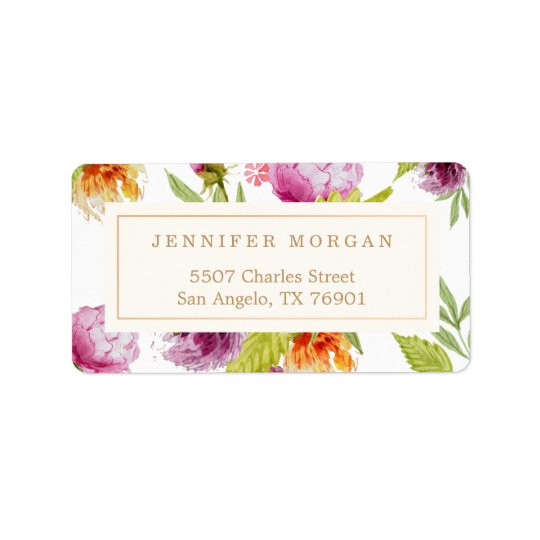 Modern Watercolor Floral Elegant Decor