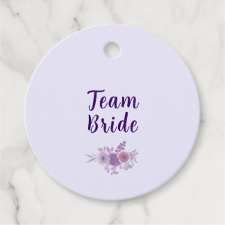 Modern Watercolor Floral Team Bride Bridal Shower Favour Tags