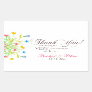 Modern Watercolor Flowers Sticker