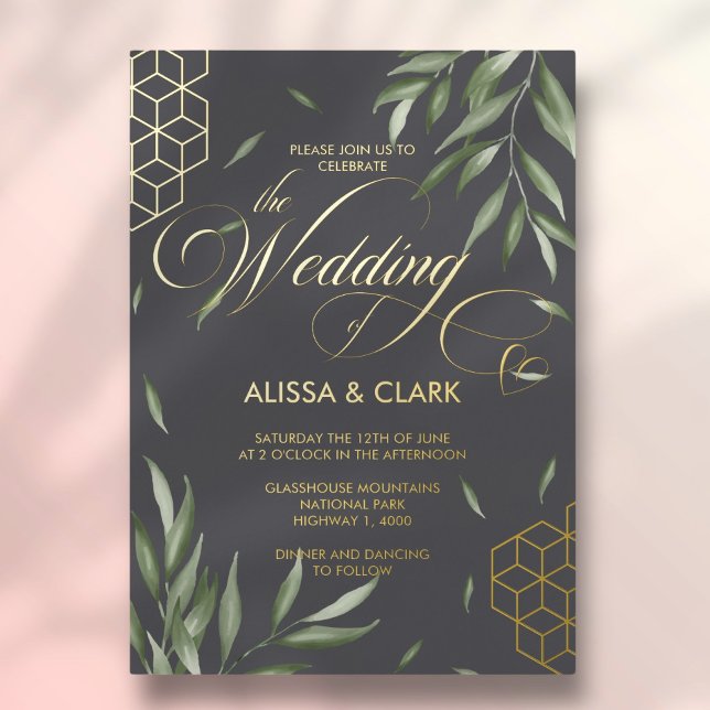 Modern Watercolor Foliage Bold Geometric Accents (Creator Uploaded)