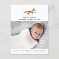 Modern Watercolor Fox Photos Birth