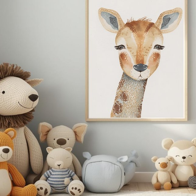 Modern Watercolor Giraffe Nursery Wall Art (Creator Uploaded)
