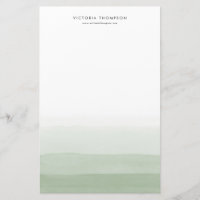 Modern Watercolor Green Ombre Personalized