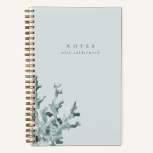 Modern Watercolor Green Sea Coral Personalized