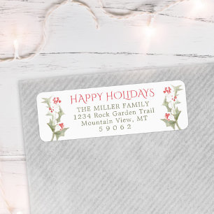 Modern Watercolor Holly Elegant Typography White