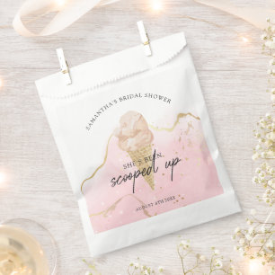 Modern Watercolor Ice Cream Bridal Shower Favour Bag