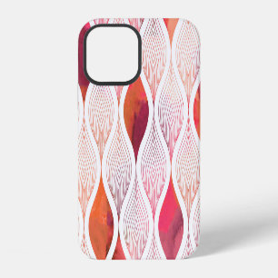 Modern watercolor leafs, seamless pattern. iPhone 12 case