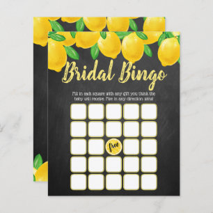 Modern Watercolor Lemon Tree Bridal Shower Bingo