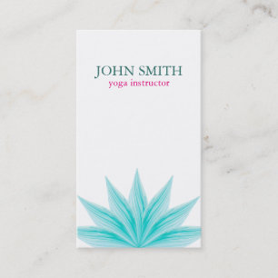 Modern Watercolor Lotus Flower Logo Yoga Business Card