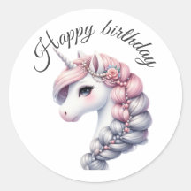 Modern watercolor magical baby unicorn 