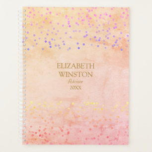 Modern Watercolor Marble Rainbow Congras Gold