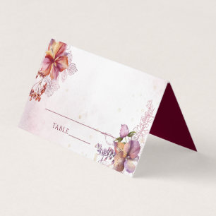 Modern Watercolor Marsala Fall Bouquet Wedding