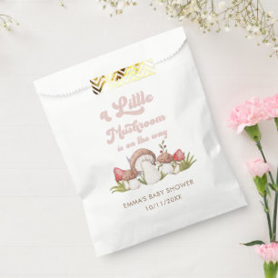 Modern Watercolor Mushroom Baby Shower Favour Bag