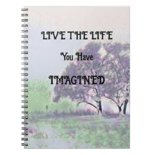 Modern watercolor of coloured snowed trees noteboo notebook