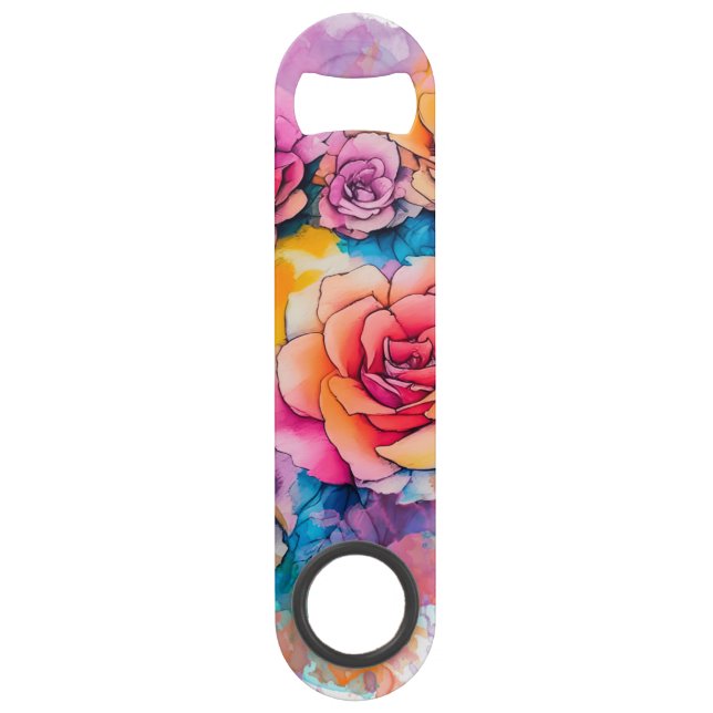 Modern Watercolor Paint Daubs Bouquet (Devant)