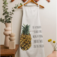 Modern Watercolor Pineapple & Positive Funny Quote