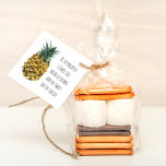 Modern Watercolor Pineapple & Positive Funny Quote Favour Tags<br><div class="desc">Modern Watercolor Pineapple & Positive Funny Quote</div>
