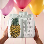 Modern Watercolor Pineapple & Positive Funny Quote Wrapping Paper<br><div class="desc">Modern Watercolor Pineapple & Positive Funny Quote</div>