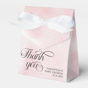 Modern Watercolor Pink Cloud Nine Baby Shower Favor Box