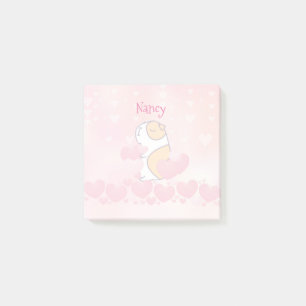 Modern Watercolor Pink Custom School Post-it Notes