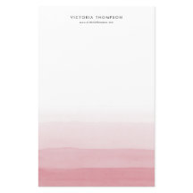 Modern Watercolor Pink Ombre Personalized