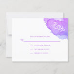 Modern Watercolor Purple Blue RSVP Insert #LC<br><div class="desc">--- #LC collection ---
Lovely modern watercolor Response RSVP wedding cards. Pastel purple blue turquoise colours.  Perfect for beach destination wedding themes,  Bat / Bar Mitzvah,  Birthday,  Anniversary,  etc... .  Water  / ocean design. Editable cards - easy to add your info or changed text font,  colour and size.</div>