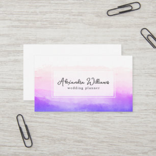 Modern Watercolor   Purple Business Card