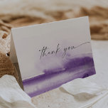 Modern Watercolor | Purple Thank You Card<br><div class="desc">This modern watercolor purple thank you card is perfect for a stylish contemporary wedding. The minimalist, classic and elegant design collection features simple water colour paint brush strokes in pretty jewel tones. Personalize the inside of the card with your names, and a thank you message. Alternatively, leave the thank you...</div>