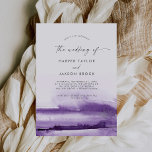 Modern Watercolor | Purple The Wedding Of Invitation<br><div class="desc">This modern watercolor | purple wedding invitation is perfect for a stylish contemporary wedding. The minimalist,  classic and elegant design collection features simple water colour paint brush strokes in pretty jewel tones.</div>