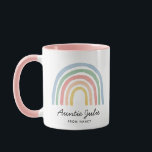 Modern watercolor rainbow girly family gift mug<br><div class="desc">Modern watercolor rainbow design. perfect to say happy birthday,  thanks or i love you. edit the name and message to suit your occasion</div>