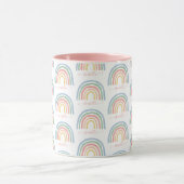 Modern watercolor rainbow pink girly gift  mug (Center)