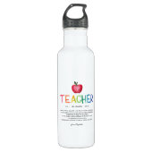 Modern Watercolor Rainbow Teacher Thank You   710 Ml Water Bottle (Front)
