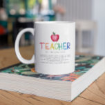 Modern Watercolor Rainbow Teacher Thank You  Coffee Mug<br><div class="desc">You're my hero, teacher. Perfect present for your favourite grade school teacher for Christmas, Back to School, Year End or Teacher Appreciation Day. Personalize with your own definition to create a unique, fun and thoughtful gift. Tell your child's teacher how much he or she has meant to both you and...</div>