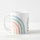 Modern watercolor rainbow teacher thank you gift coffee mug (Left)