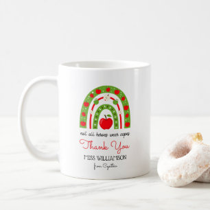 Modern Watercolor Rainbow Teacher Thank You Gift Coffee Mug