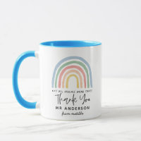 Modern watercolor rainbow teacher thank you gift m