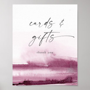 Modern Watercolor Red Cards and Gifts Sign