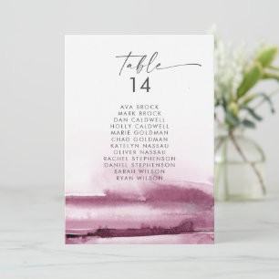 Modern Watercolor Red Seating Chart Cards