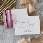 Modern Watercolor | Red Thank You Card<br><div class="desc">This modern watercolor red thank you card is perfect for a stylish contemporary wedding. The minimalist, classic and elegant design collection features simple water colour paint brush strokes in pretty jewel tones. Personalize the back of the card with your names, and a thank you message. Alternatively, leave the thank you...</div>