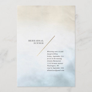 Modern Watercolor Rehearsal Dinner Invitation