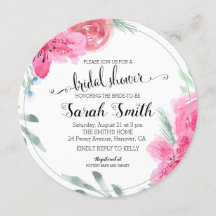 Modern Watercolor Rose Pink Azalea
