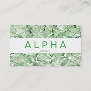 Modern Watercolor Spruce Branches Business Card