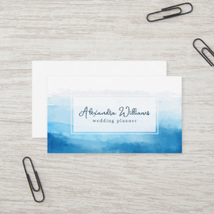 Modern Watercolor   Teal Business Card