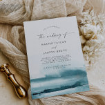 Modern Watercolor | Teal The Wedding Of Invitation<br><div class="desc">This modern watercolor teal wedding invitation is perfect for a stylish contemporary wedding. The minimalist,  classic and elegant design collection features simple water colour paint brush strokes in pretty jewel tones.</div>
