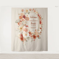Modern watercolor terracotta burgundy blush floral