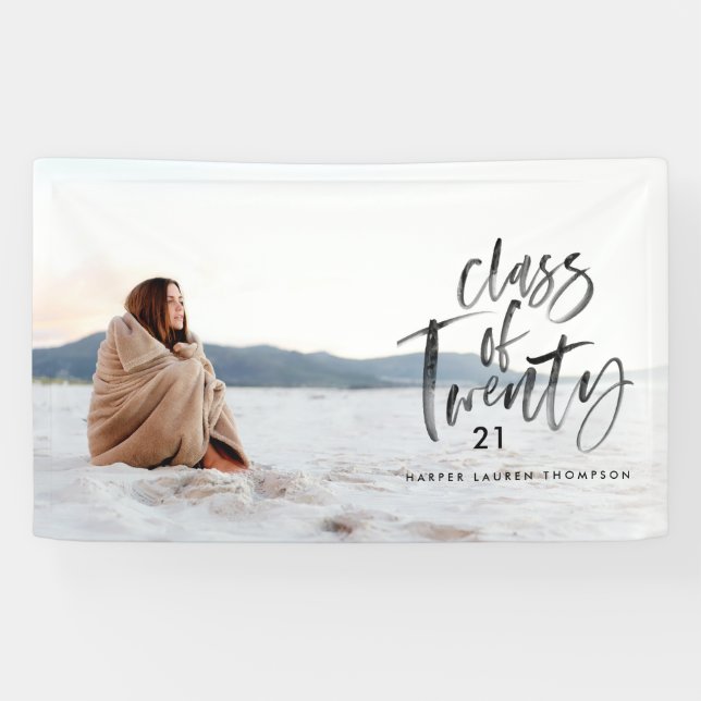 modern watercolor typography graduate photo coffee banner (Horizontal)