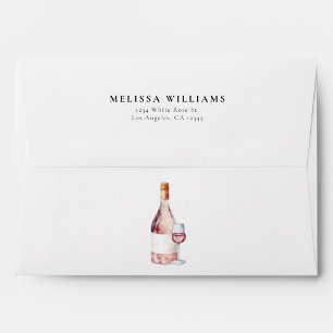 Modern Watercolor Vine Before Vows Bridal Shower Envelope